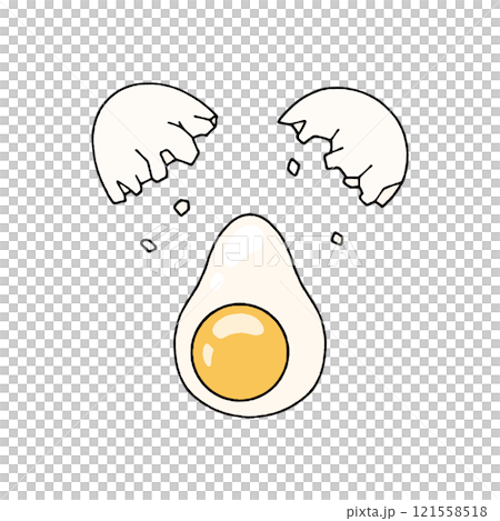 Cracked raw egg 121558518
