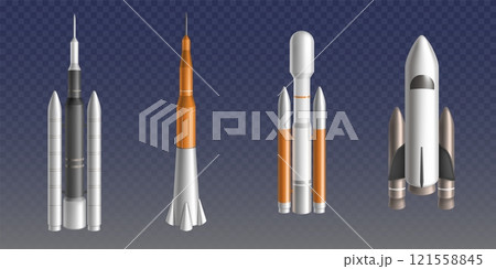 Realistic 3D space vehicle and spaceship 121558845