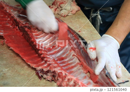 本マグロの中落ち　中落ちのすき取り 121561040