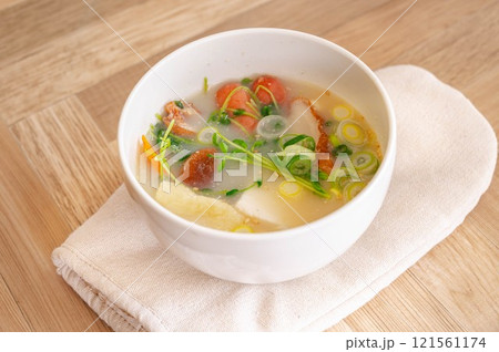 レンジで作るゴマ豆乳鍋 レンジで作るゴマ豆乳鍋 121561174