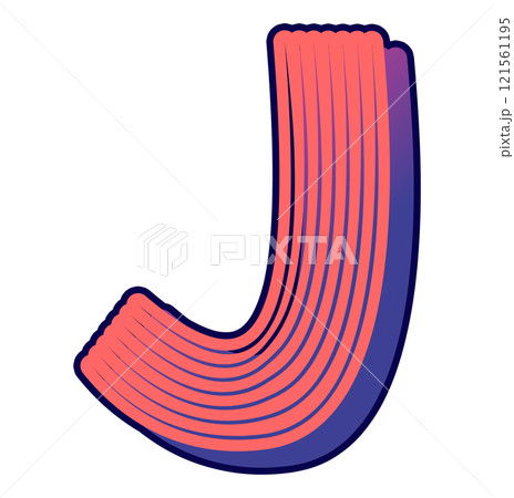 Kiddy style letter. Pink decorative font. Custom art lettering. 121561195