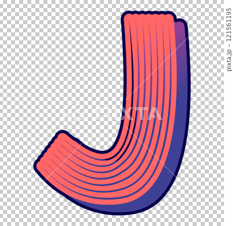 Kiddy style letter. Pink decorative font. Custom art lettering. 121561195