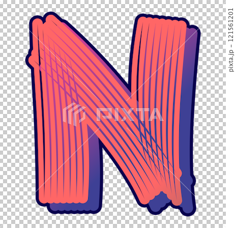 Kiddy style letter. Pink decorative font. Custom art lettering. 121561201