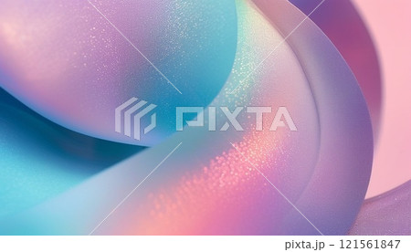 A gradient background with shades of pink, blue and purple with shimmering particles and  texture that is glossy and creates a sense of magic.  121561847