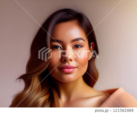 エキゾチックな雰囲気の若い女性 121562989