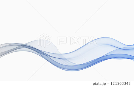 Smooth undulating flow of an abstract blue wave. 121563345