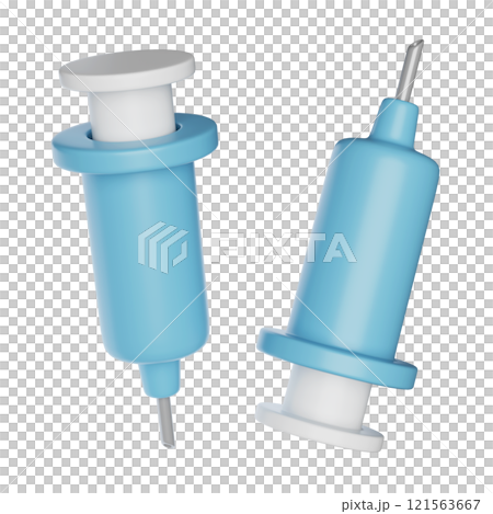syringe 3D icon symple illustration syringe 3D icon symple illustration 121563667