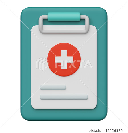 medical document 3D icon graphic medical document 3D icon graphic 121563864