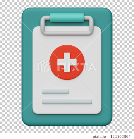 medical document 3D icon graphic medical document 3D icon graphic 121563864