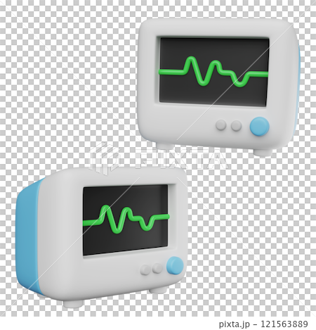 patient monitoring device icon 3D graphic 121563889