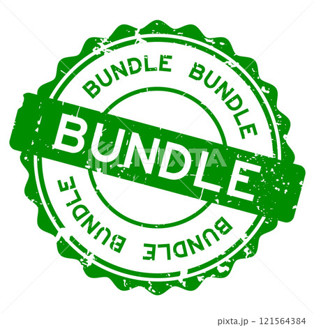 Grunge green bundle word round rubber seal stamp on white background Grunge green bundle word round rubber seal stamp on white background 121564384