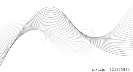 ビジネスやテクノロジー関連のデザインで使える、未来的な曲線背景素材 ビジネスやテクノロジー関連のデザインで使える、未来的な曲線背景素材 121565956