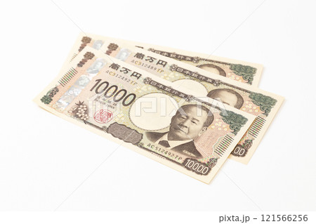 白背景に3万円 121566256