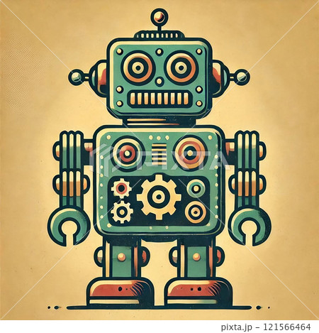 レトロな玩具のロボット レトロな玩具のロボット 121566464