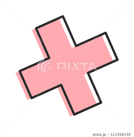 Cross plus groovy minimal element Cross plus groovy minimal element 121566530