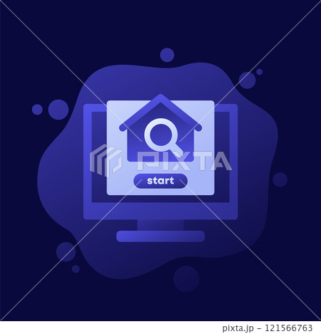 online house search, vector design 121566763