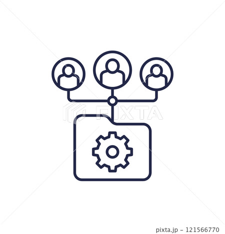 active directory line icon with users active directory line icon with users 121566770