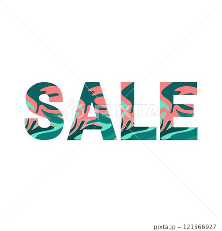the word " sale " with flowers and a flower on a white background, watercolor the word " sale " with flowers and a flower on a white background, watercolor 121566927