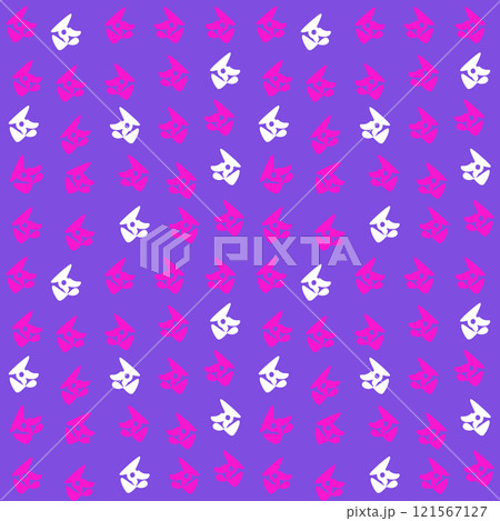 犬（シェパード）の顔モチーフのパターン 121567127