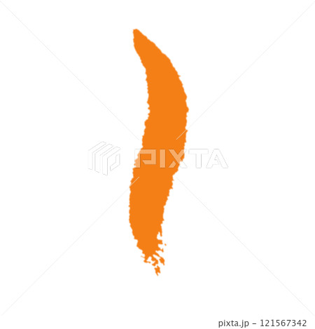 筆書き 縦のライン 使いどころ様々 オレンジ 筆書き 縦のライン 使いどころ様々 オレンジ 121567342