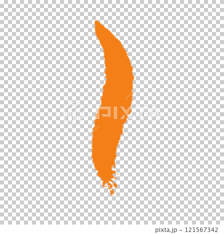 筆書き 縦のライン 使いどころ様々 オレンジ 筆書き 縦のライン 使いどころ様々 オレンジ 121567342