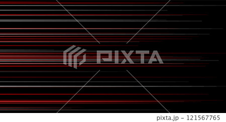 Red and white neon glowing lines abstract futuristic modern background 121567765