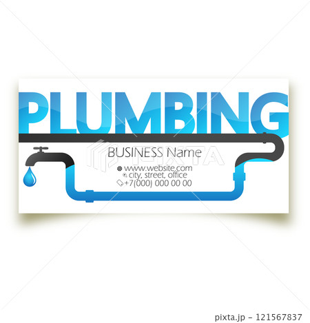 Plumbing repair and service business card concept 121567837