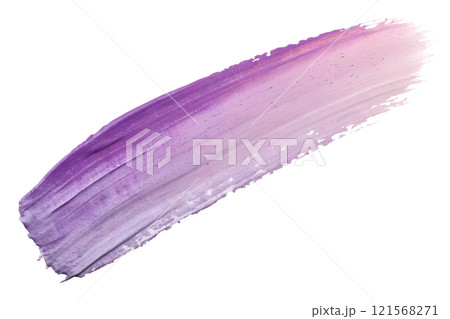 Abstract colored purple watercolor brush stroke isolated on the white background 121568271
