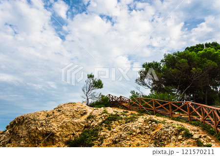 Views and landscapes of the town of Sant Martin de Empuries, Girona 121570211