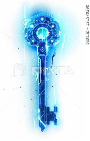 digital key for privacy and security protection, technology and information safety, cyberspace password protect concept 121570290