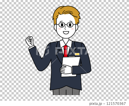 接客をする男性販売員のイラスト 男性のビジネスマンの上半身イラスト 接客をする男性販売員のイラスト 男性のビジネスマンの上半身イラスト 121570367