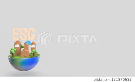 The ESG or Environmental, social, and governance for eco concept 3d rendering. 121570652