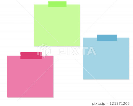 ノートに貼られたメモ ノートに貼られたメモ 121571203