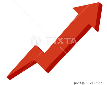 急上昇急降下の矢印 急上昇急降下の矢印 121571445