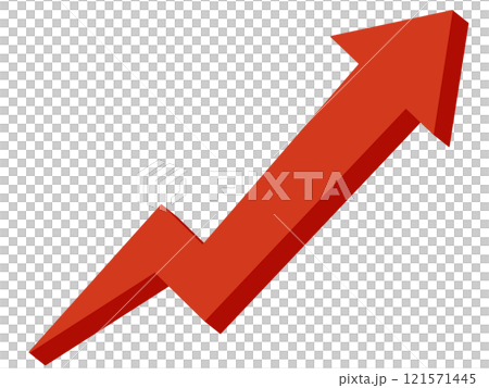 急上昇急降下の矢印 急上昇急降下の矢印 121571445