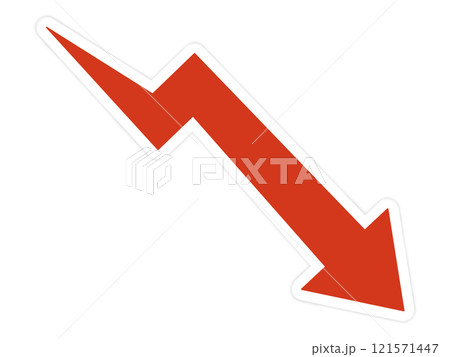 急上昇急降下の矢印 急上昇急降下の矢印 121571447