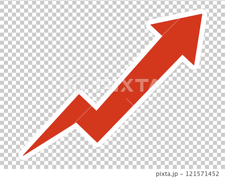 急上昇急降下の矢印 121571452