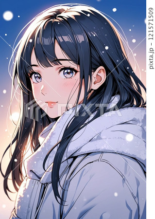 雪の中の美少女 雪の中の美少女 121571509