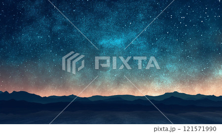 【風景・壁紙】星空と山々 121571990