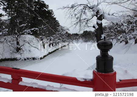 杉の大橋からの外濠風景_弘前城 杉の大橋からの外濠風景_弘前城 121572198