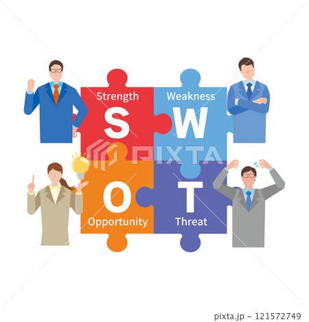 SWOT分析のイメージイラスト 121572749