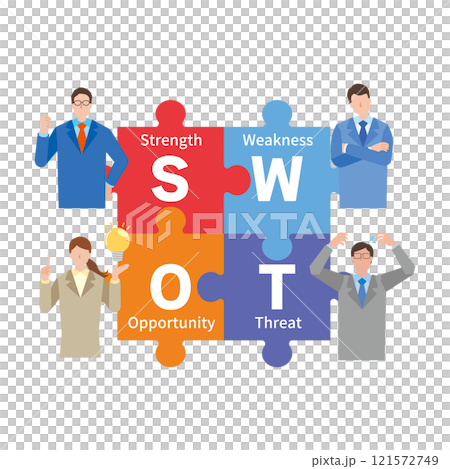SWOT分析のイメージイラスト 121572749