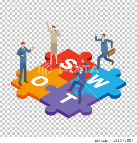 SWOT analysis illustration 121572807