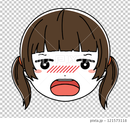 女孩臉圖示說明 121573118