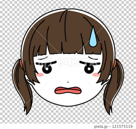 女孩臉圖示說明 121573119