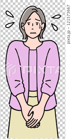 Middle-aged woman suffering from poor health: Urology/Gynaecology Middle-aged woman suffering from poor health: Urology/Gynaecology 121573667