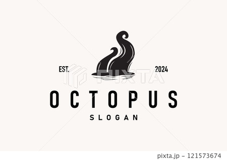 Octopus Logo Old Retro Vintage Design Ocean Animal Vector Tentacle Illustration Template Octopus Logo Old Retro Vintage Design Ocean Animal Vector Tentacle Illustration Template 121573674