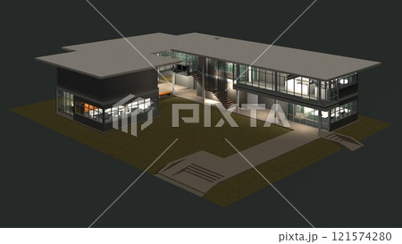 3D illustration of building project 3D illustration of building project 121574280