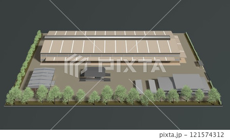 3D illustration of building project 121574312
