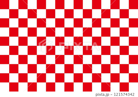 赤白のチェッカー柄の背景イラスト 赤白のチェッカー柄の背景イラスト 121574342